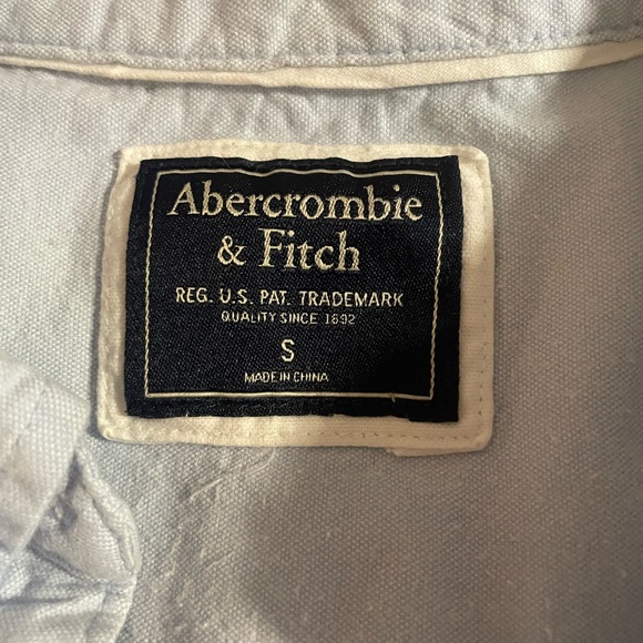 Abercrombie & Fitch Light Gray Blue Shirt - Picture 5 of 8